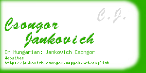 csongor jankovich business card